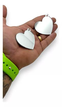 Imagem de Chaveiros Coração Espelhado Para Personalizar 50 Peças