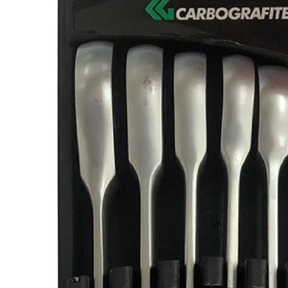 Imagem de Chaves Combinadas Catraca Carbografite Jogo Com 7 Peças