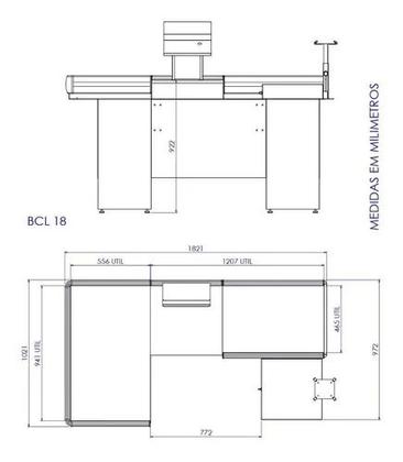 Imagem de Check-out Caixa Supermercado Kit Automação Gaveta 1,50m