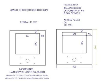 Imagem de Checkout Caixa De Supermercado 1,80 C/ Furação Balança Amapá