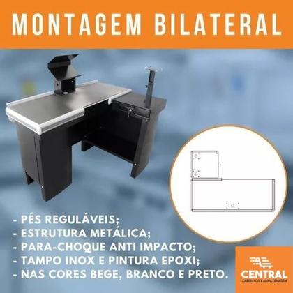 Imagem de Checkout Caixa Supermercado Kit Automação Gaveta 1,30m