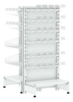 Imagem de Checkout Com Furação 1,50m + Checkstand 1,10m - Branco/azul