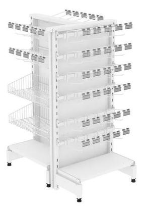 Imagem de Checkout Com Furação 1,50m + Checkstand 1,10m - Branco/azul