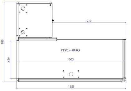 Imagem de Checkout Leve De 1,30M Mesa Reta Com Kit Innal - Preto Perfil Cinza