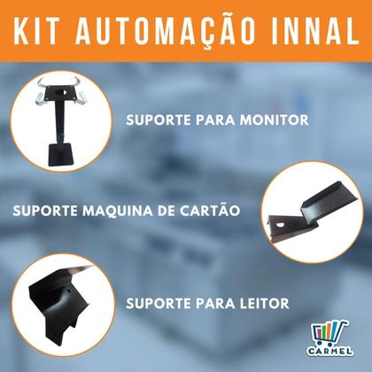Imagem de Checkout Leve De 1,80M Caixa De Mercado Com Kit Innal - Branco Perfil Vermelho