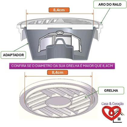 Imagem de Chega de Mau cheiro nos ralos da sua casa, use nosso  Adaptador para 10cm que assim não terá mais aquele ODOR Chato