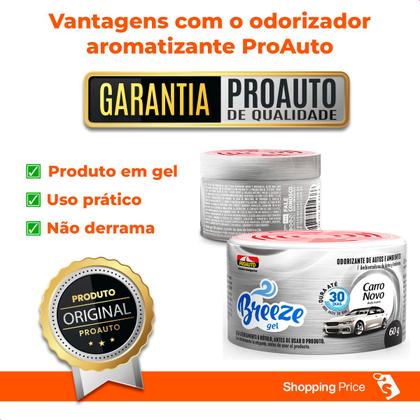 Imagem de Cheirinho Carro Novo Breeze Gel Aromatizante Proauto 60g
