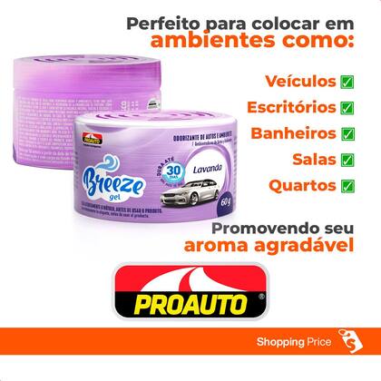 Imagem de Cheirinho Lavanda Breeze Gel Aromatizante Proauto 60g 