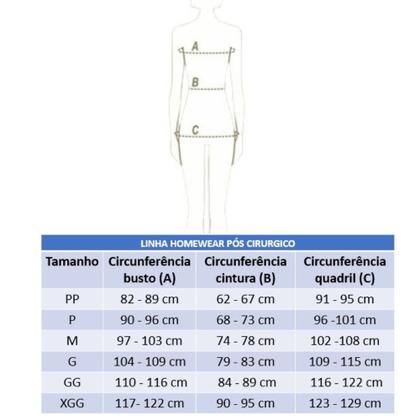 Imagem de Chemise Pos Operatório Com Porta Dreno 703 Modelleskin