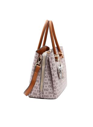 Imagem de Chenson Bolsa Feminina Bege Monograma Elegance de Mão