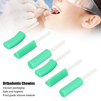 Imagem de Chewies para ortodontia ZJChao Aligner Chewies 6 unidades de hortelã verde