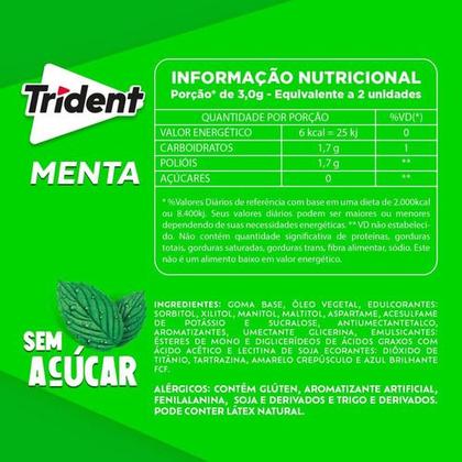 Imagem de Chicle Trident 21un Mondelez Menta