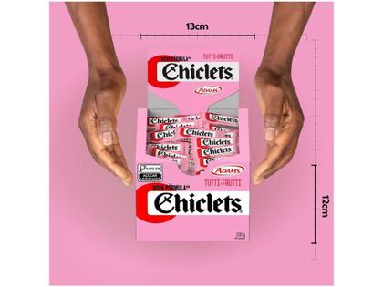 Imagem de Chiclete Adams Chiclets Tutti-Frutti - Display com 100 unidades de 2,8g