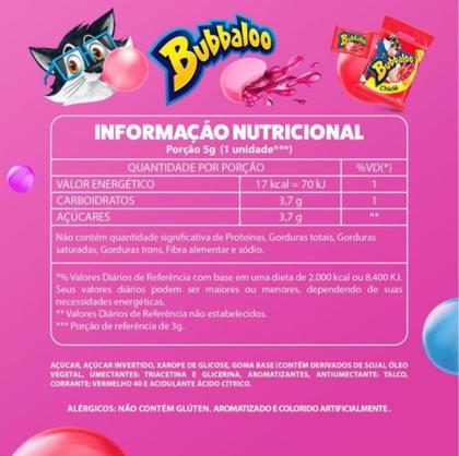 Imagem de Chiclete bubbaloo uva 300 g 60 unidades
