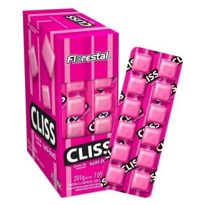 Imagem de Chiclete Cliss Cartela Tutti-Frutti FLORESTAL 201g - 1cx c/ 12un
