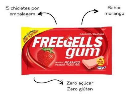 Imagem de Chiclete Freegells Gum Morango C15un
