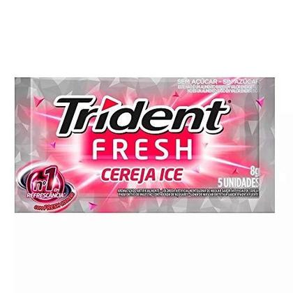 Imagem de Chiclete Goma De Mascar Sabor Cereja Fresh Trident 8g