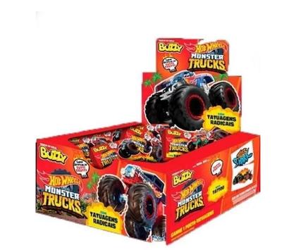 Imagem de Chiclete Hot Wheels Tatuagem Buzzy Tutti Frutti C/ 90un