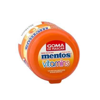 Imagem de Chiclete Mentos Gum Vitaminis Citrus 48g Embalagem com 6 Unidades