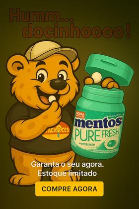 Imagem de CHICLETE MENTOS PURE FRESH POTE 06X56g GOMA WHITERGREEN