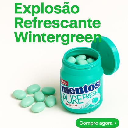 Imagem de CHICLETE MENTOS PURE FRESH POTE 06X56g GOMA WHITERGREEN