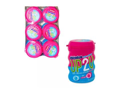 Imagem de Chiclete Mentos Tutti Frutti/Menta UP2U Sem Açúcar Pote C/ 6un