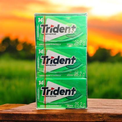 Imagem de Chiclete Trident 14s Caixa 12un Sabor Menta 25,2g