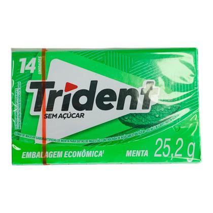 Imagem de Chiclete Trident 14s Caixa 12un Sabor Menta 25,2g