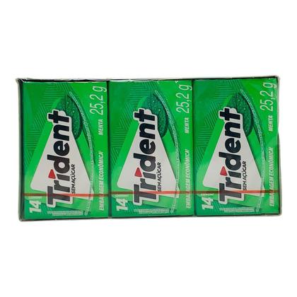 Imagem de Chiclete Trident 14s Caixa 12un Sabor Menta 25,2g