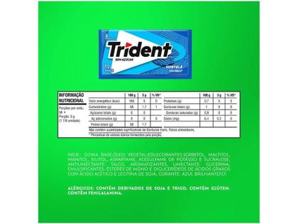 Imagem de Chiclete Trident 5s Hortelã Sem Açúcar - Display com 21 Unidades de 8g