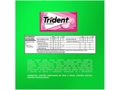 Chiclete Trident 5s Tutti-Frutti Sem Açúcar - Display com 21 Unidades de 8g Imagem de Chiclete Trident 5s Tutti-Frutti Sem Açúcar