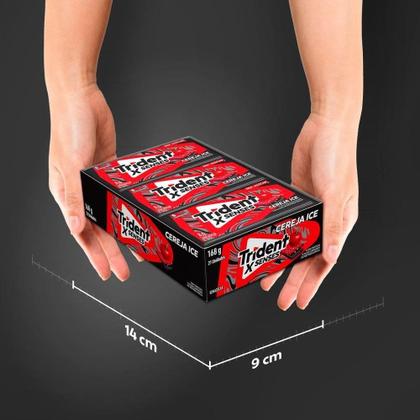 Chiclete Trident Fresh Cereja Sem Açúcar 8g - Caixa com 21 Unidades Imagem de Chiclete Trident Fresh Cereja Sem Açúcar 8g - Caixa com 21 Unidades