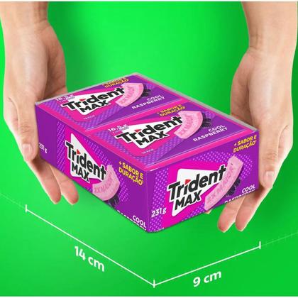 Imagem de Chiclete Trident Max Cool Raspberry 2x Maior - Pack 14 Unidades
