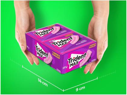 Chiclete Trident Max Cool Raspberry Display com 14 Unidades de 16,5g Imagem de Chiclete Trident Max Cool Raspberry Display com 14 Unidades de 16,5g