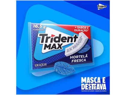 Chiclete Trident Max Hortelã Display com - 14 Pacotes 16,5g Imagem de Chiclete Trident Max Hortelã Display com - 14 Pacotes 16,5g