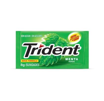 Imagem de Chiclete trident menta verde 168 g com 21 unidades 8 g
