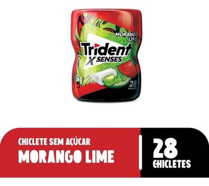 Chiclete Trident Morango Lime X Senses 06 Potes 54g C/28 unidades cada Imagem de Chiclete Trident Morango Lime X Senses 06 Potes 54g C/28 unidades cada