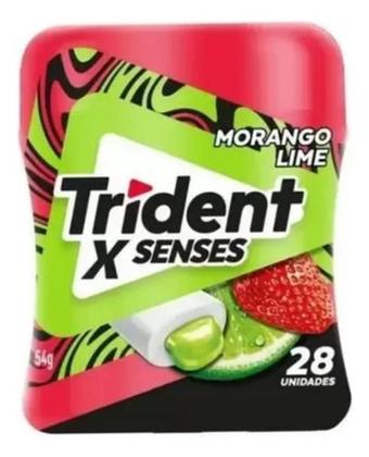 Chiclete Trident Morango Lime X Senses 06 Potes 54g C/28 unidades cada Imagem de Chiclete Trident Morango Lime X Senses 06 Potes 54g C/28 unidades cada