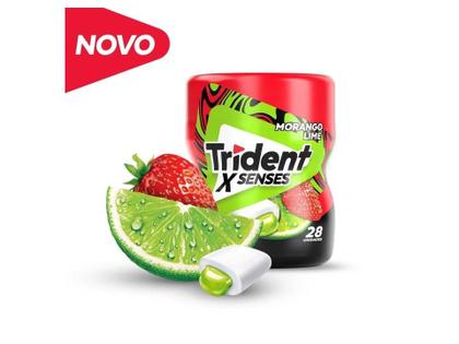 Imagem de Chiclete Trident Morango Lime X Senses Dp C/ 6uni 54g