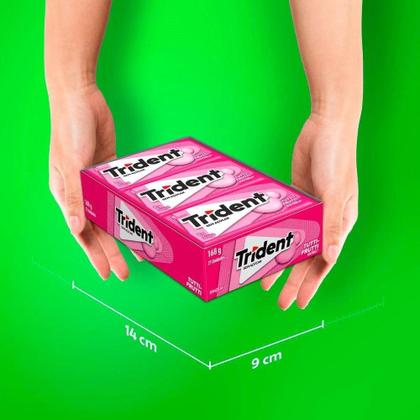 Imagem de Chiclete Trident Tutti Frutti Sem Açúcar 8g - Caixa com 21 Unidades