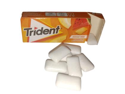 Chiclete Trident Watermelon Melon Sem Açúcar Importado 14g Imagem de Chiclete Trident Watermelon Melon Sem Açúcar Importado 14g