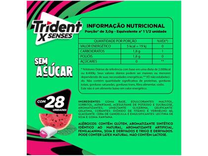 Chiclete Trident X Senses Melância - Display de Garrafa 6 Unidades de 54g Imagem de Chiclete Trident X Senses Melância - Display de Garrafa 6 Unidades de 54g