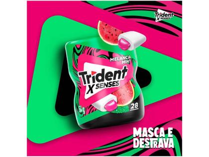 Chiclete Trident X Senses Melância - Display de Garrafa 6 Unidades de 54g Imagem de Chiclete Trident X Senses Melância - Display de Garrafa 6 Unidades de 54g