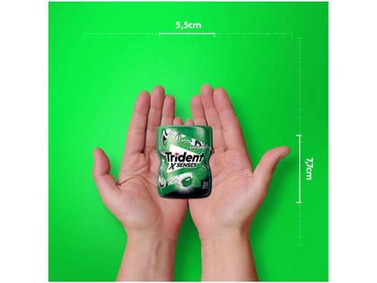 Chiclete Trident X Senses Spearmint Menta Display Garrafa 6 Unidades de 54g Imagem de Chiclete Trident X Senses Spearmint Menta Display Garrafa 6 Unidades de 54g