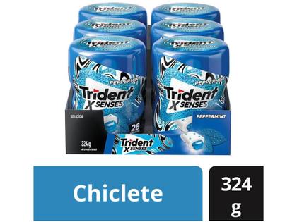 Chiclete Trident XSenses Hortelã Sem Açúcar Display com 6 Unidades de 54g Imagem de Chiclete Trident XSenses Hortelã Sem Açúcar Display com 6 Unidades de 54g