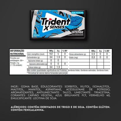 Imagem de Chiclete Trident XSenses Intense 8g - Caixa com 21 Unidades