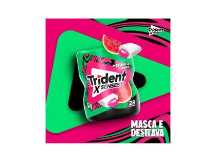Chiclete Trident XSenses Melancia S/ Açúcar DP c/ 6 Uni 54g - MONDELEZ Imagem de Chiclete Trident XSenses Melancia S/ Açúcar DP c/ 6 Uni 54g