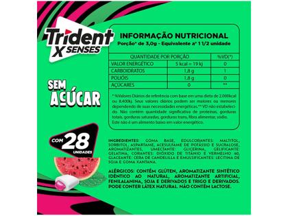 Chiclete Trident XSenses Melancia Sem Açúcar - Display com 6 Unidades de 54g Imagem de Chiclete Trident XSenses Melancia Sem Açúcar