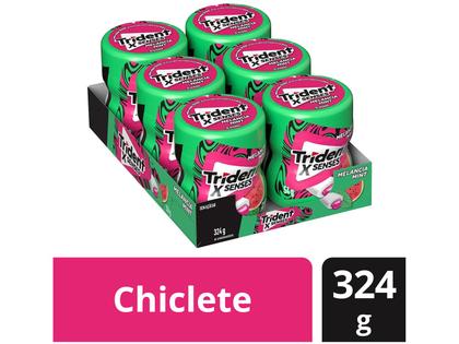 Chiclete Trident XSenses Melancia Sem Açúcar - Display com 6 Unidades de 54g Imagem de Chiclete Trident XSenses Melancia Sem Açúcar