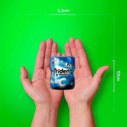 Imagem de Chiclete Trident XSenses Peppermint sem Açúcar Garrafa 54g - Caixa com 6 unidades